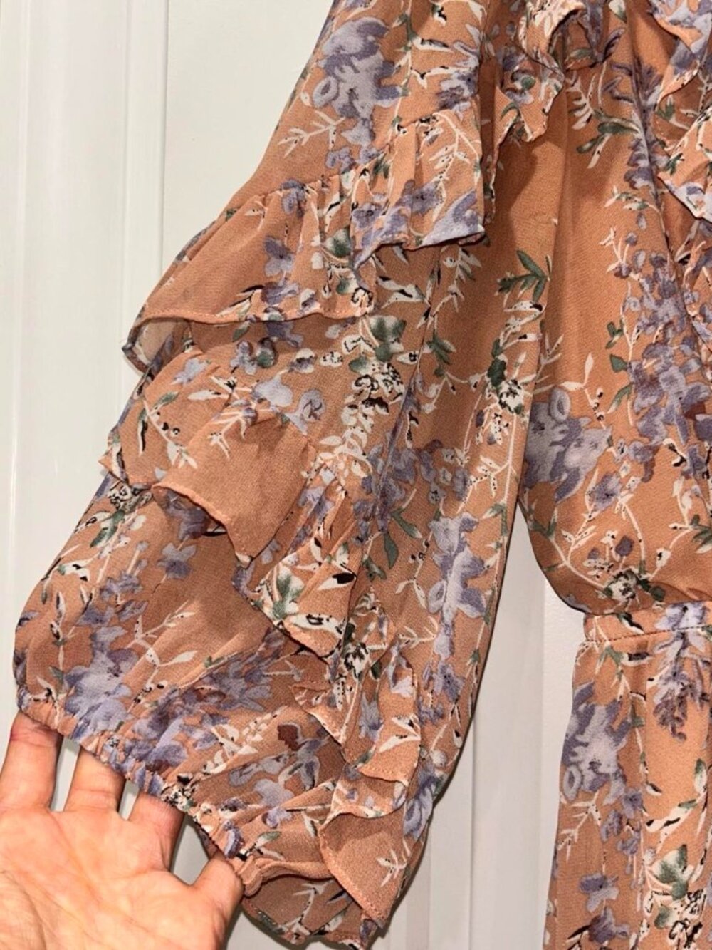 GiGiO Peach/Floral Print Dress Women's Small - Picture 3 of 6